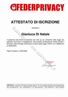 certificazioni privacy gianluca di natale