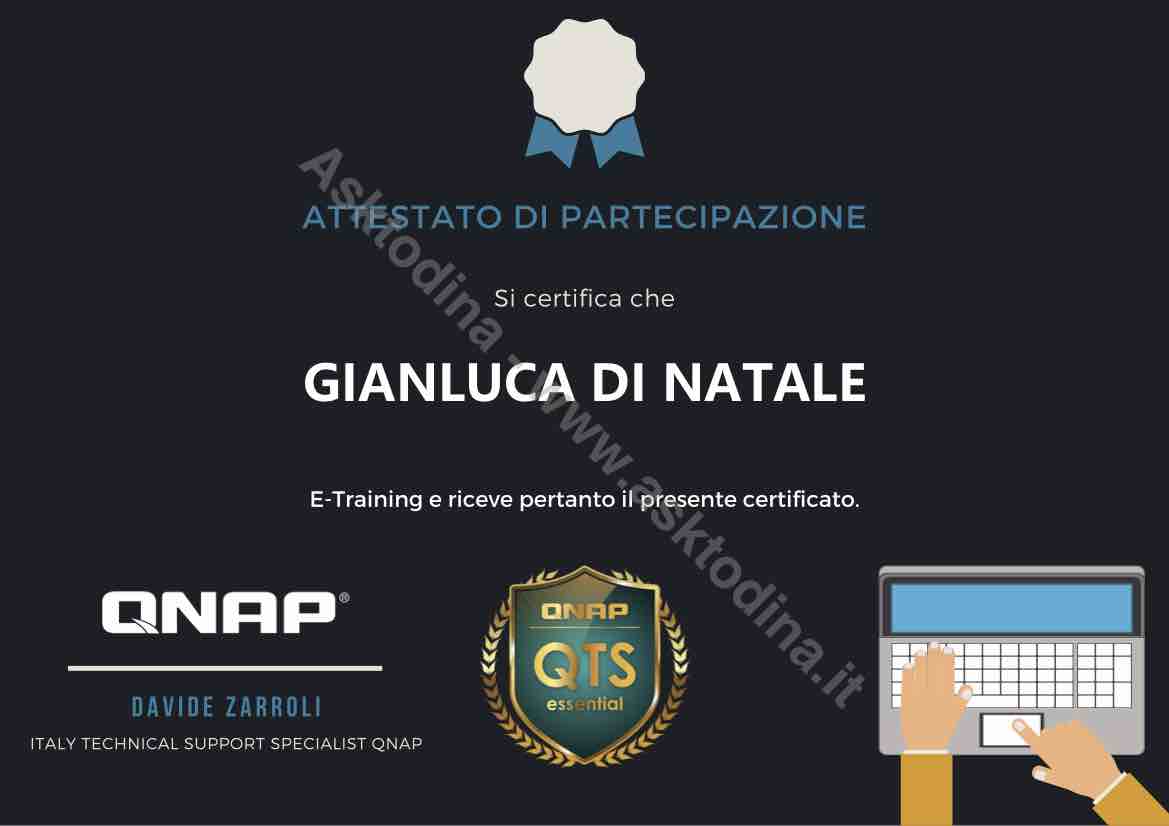 certificazioni qnap gianluca di natale