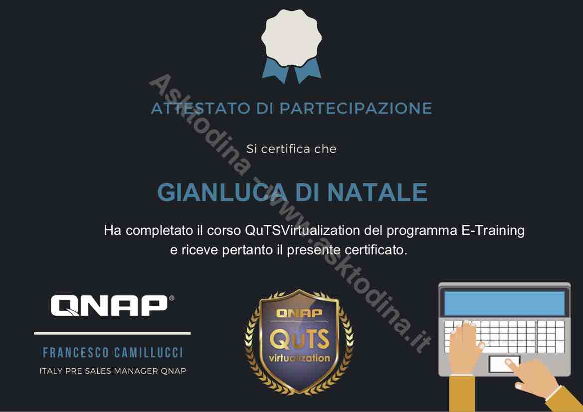 certificazioni qnap gianluca di natale