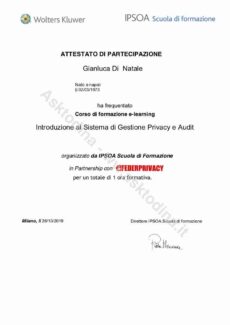 certificazioni privacy gianluca di natale