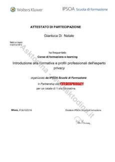 certificazioni privacy gianluca di natale